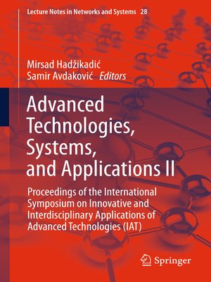 cover image of Advanced Technologies, Systems, and Applications II